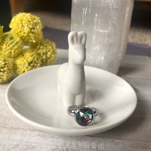 Rainbow Topaz Ring